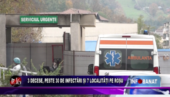 3 decese, peste 30 de infectări și 7 localități pe roșu