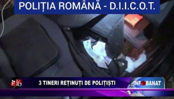 3 tineri reținuți de polițiști