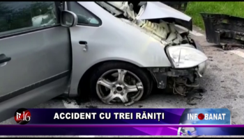 Accident cu trei răniți