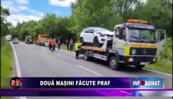 Două mașini făcute praf