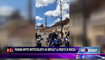 Paradă moto! Motocicliștii au defilat la Reșița și Bocșa