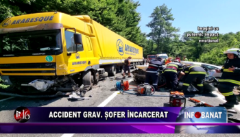 Accident grav.  Șofer încarcerat