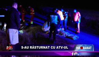 S-au răsturnat cu ATV-ul