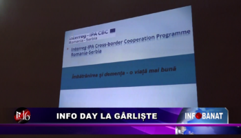 Info Day la Gârliște