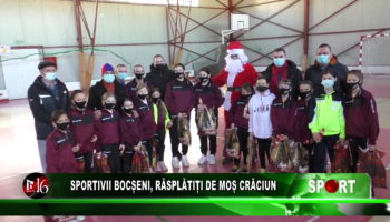 Sportivii bocșeni, răsplătiți de Moș Crăciun