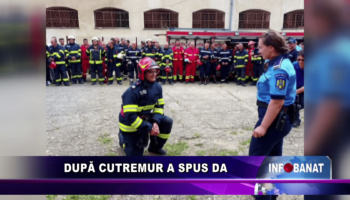 După cutremur a spus da