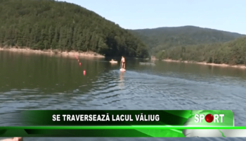 Se traversează lacul Văliug