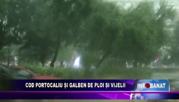 Cod portocaliu și galben de ploi și vijelii