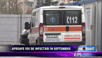 Aproape 500 de infectări în septembrie