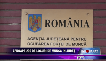 Aproape 200 de locuri de muncă în județ