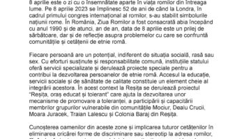 Comunicat de presă 26 – Toleranță, demnitate și eliminarea discriminării