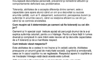 Toleranță înseamnă demnitate