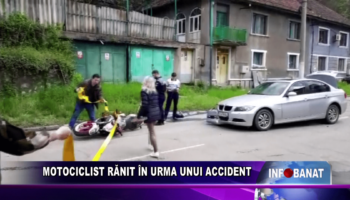 Motociclist rănit în urma unui accident