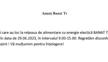 Anunț Banat Tv