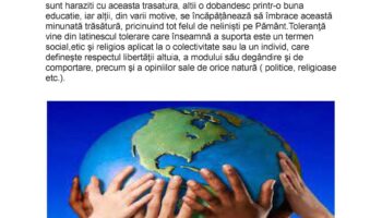 Toleranța, rezultat al bunei educații