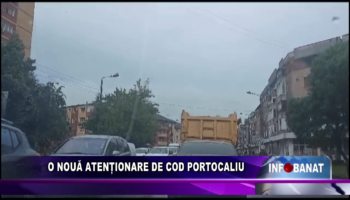 O nouă atenționare de cod portocaliu