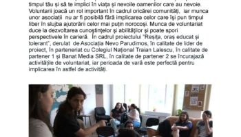 “Votează în fiecare zi pentru comunitatea în care vrei să trăieşti”