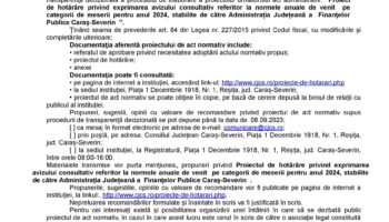 Transparență decizională – Consiliul Județean CS