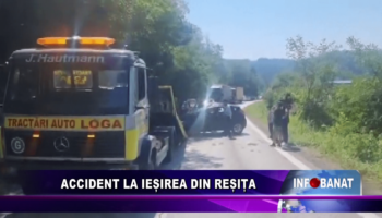 Accident la ieșirea din Reșița