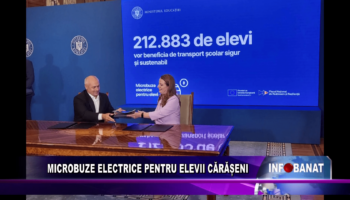 Microbuze electrice pentru elevii cărășeni