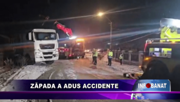 Zăpada a adus accidente