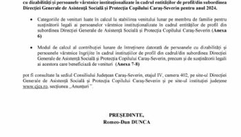 Hotărârea Consiliului Județean Caraș-Severin nr. 28/08.02.2024