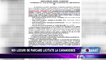 Noi locuri de parcare licitate la Caransebeș