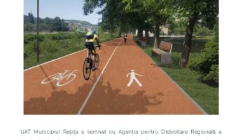 Promenadă, piste pentru biciclete și pasarele în Municipiul Reșița