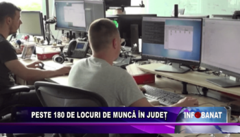 Peste 180 de locuri de muncă în județ