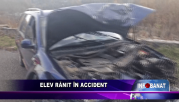 Elev rănit în accident