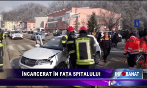 Încarcerat în fața spitalului